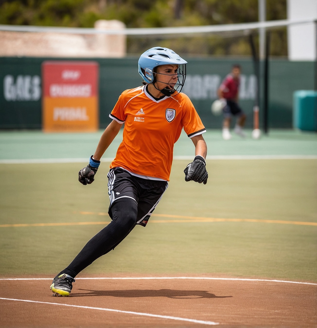 Partido de pádel competitivo